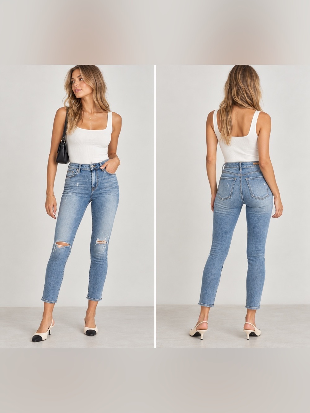Citizens of Humanity Rocket High Rise Crop Skinny Jeans | Distressed Fizzle